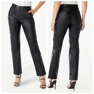 Sofia Vergara Eden Slim Straight Faux Leather Pant